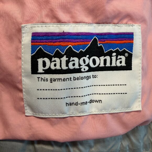 Girls PATAGONIA Nano Puff Jacket Gray Pink Medium / 10 - Picture 12 of 14